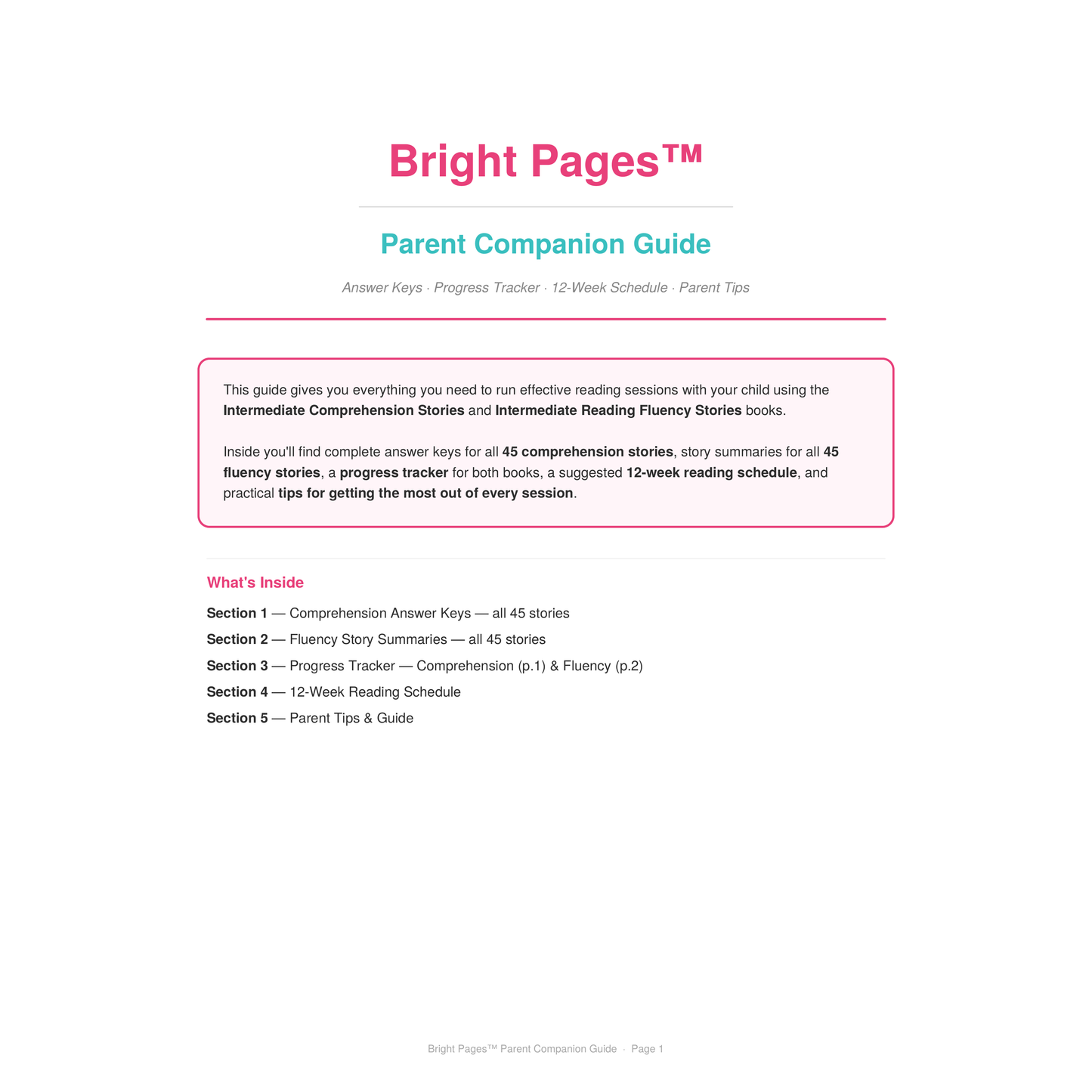 Companion Guide - Progress Tracker, Schedule, Answer Key, & Tips